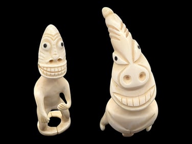 Inuit Whale Tooth Tupilaq Figurines
