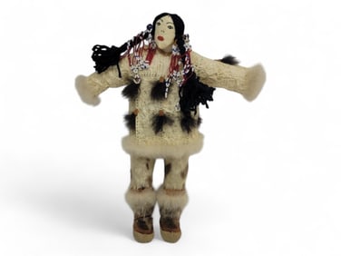 Yup'ik Doll w/ Seal Gut, Fur & Skin Face - Josephine Ungott