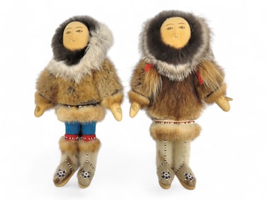 Handmade Dolls Mixed Fur, Wood & Bead - Alice Moore