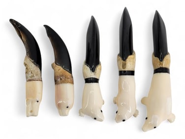 Five Seal Claws w/Figural Handles