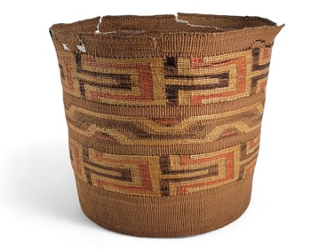 Large Antique Tlingit Spruce Root Basket
