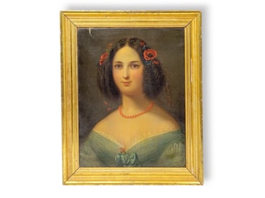 Erich Correns "Head of a Lady" Oil Painting