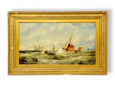 John Callow "In the North Sea" Oil Painting