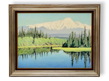 Gil Smith Oil Painting of the Chilkat Mountain Range