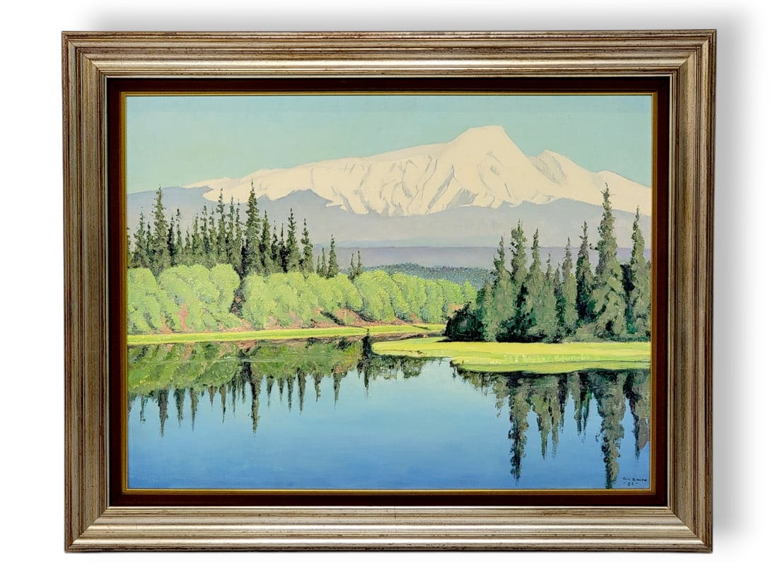 Gil Smith Oil Painting of the Chilkat Mountain Range (1 of 6)