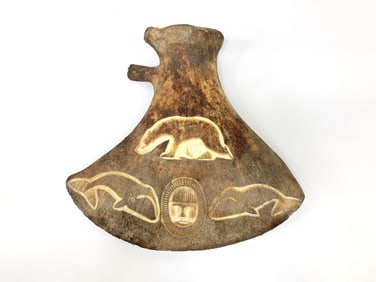 Carved Whale Scapula