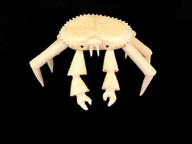 Bobby Koezuna Carved Walrus Tusk Crab