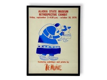 Rie Muñoz 1976 Alaska State Museum Retrospective Exhibit Poster