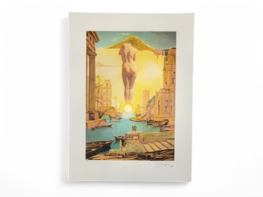 Salvador Dali "Dalí's Hand Drawing Back the Golden Fleece in the Form of a Cloud to Show Gala the