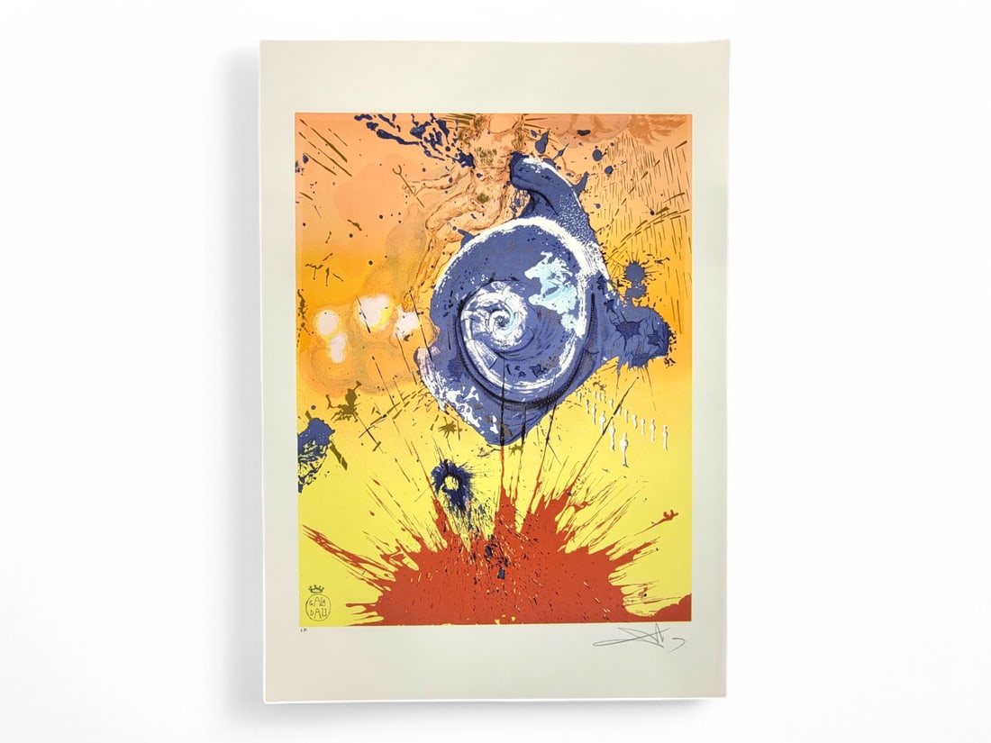 Salvador Dali "The Aura of Cervantes" Print: A signed loose Épreuve d'Artiste (EA) entitled "The Aura of Cervantes", by late painter and surrealist artist Salvador Dalí (Spanish, 1904-1989) c.1957. The piece Is one of Dalí’s most bright and