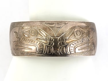 Sterling Silver Formline Cuff Bracelet - Awasatlas-Russell Smith