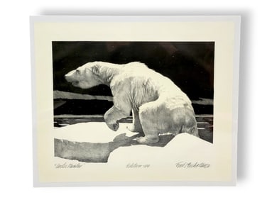 Fred Machetanz "Arctic Hunter" Stone Lithograph