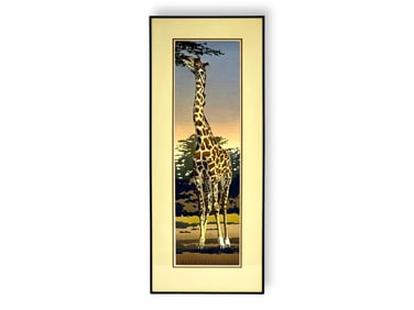 Byron Birdsall Giraffe Watercolor Painting