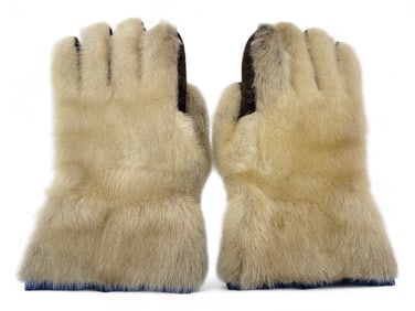 Seal Fur Gloves w/ Suede Palms