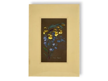 Jeanne Laurence Alaskan Wildflower Gouache Watercolor Painting