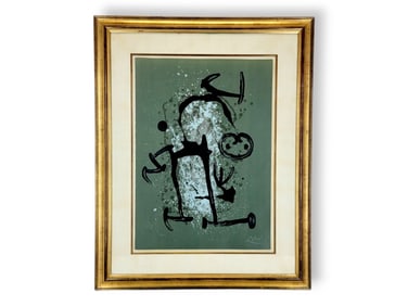 Joan Miro "L'Illettre Vert (The Illiterate - Green)" Lithograph