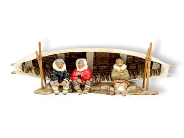 C. Alan Johnson "Alaskan Whale Feast Scene" Figurine