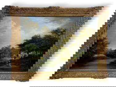 Edward Charles Williams "Young Anglers" Oil Painting