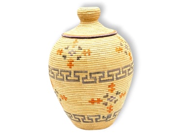 Yup'ik Coiled Grass Basket - Rachel Smart