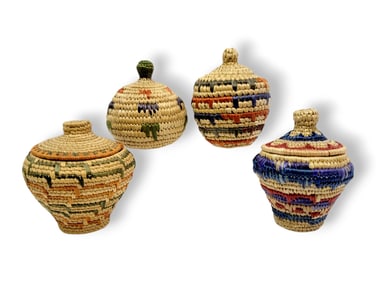 Yup'ik Coiled Grass Baskets