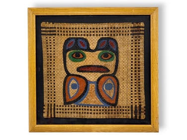 Northwest Coast Painted Cedar Bark Weaving