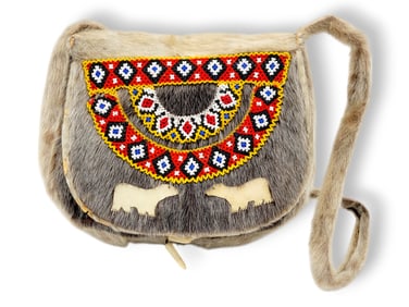 Mid-Century Ringed Seal Fur Purse