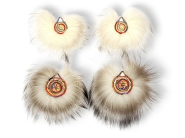 Yup'ik Coiled Grass & Fur Dance Fans