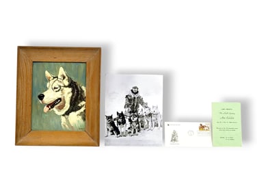 Ellen Henne Goodale Original Portrait of a Siberian Husky