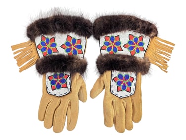 Athabascan Beaded Gloves
