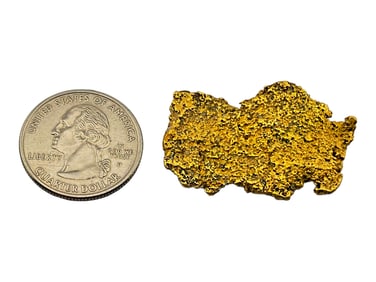 An Elongated Alaskan Placer Gold Nugget - 11.00 Grams