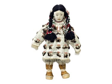 Yup'ik Female Doll w/ Seal Gut Parka - Josephine Ungott