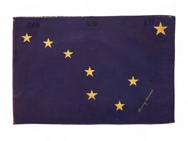 Benny Benson Autographed Alaska State Flag