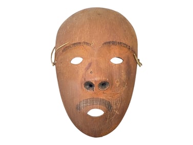 An Inupiaq Painted Wooden Mask