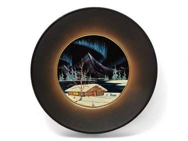 Bob Ross Alaskan Gold Pan Oil Painting c.1975