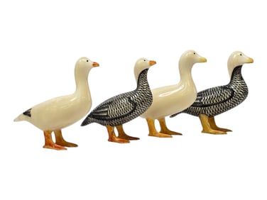 Polychrome Scrimshaw Snow & Emperor Geese - Alvin Kayouktuk