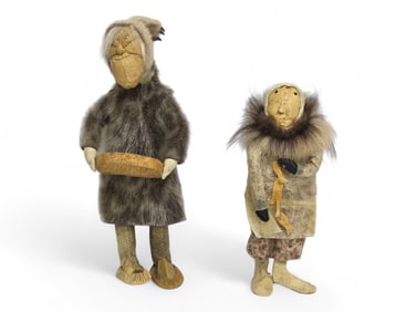 Chevak Hide, Seal Gut & Fur Dolls - Ursula Paniyak