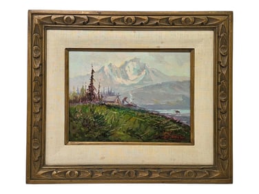 Scott McDaniel Oil Painting of a Denali Campsite