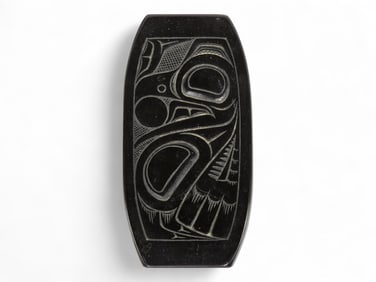 Haida Argillite "Raven & Sun" Carving - Patrick McGuire