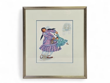 Barbara Lavallee Original Watercolor Painting from "Mama, Do You Love Me?"