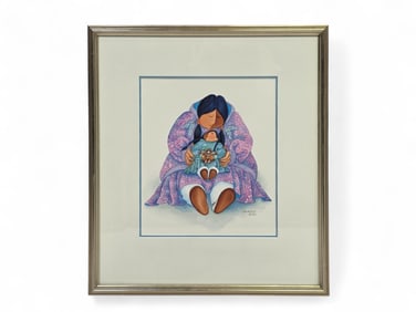 Barbara Lavallee Original Watercolor Painting from "Mama, Do You Love Me?"