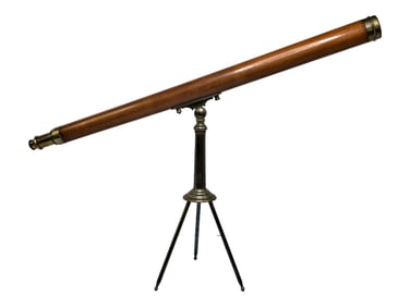 Antique Victorian-Era Standing Telescope
