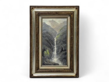 Norman Lowell "Valdez Falls" Oil Painting