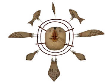 A Nunivak Island Puffin Spirit Mask - Harry Shavings