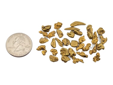 33x Natural Alaskan Gold Nuggets - 26.90 Grams