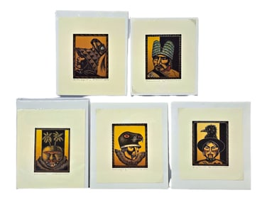 Dale DeArmond "Hat Series" Woodblock Prints