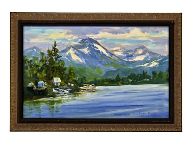 Lynn Brautigam Boots "Lake Hood Summer" Oil Painting
