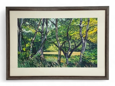 Steve Gordon Summer Forest Landscape Oil Painting