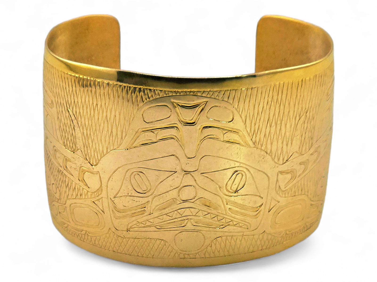 Massive Solid Gold Tlingit Cuff- Gene Chilton