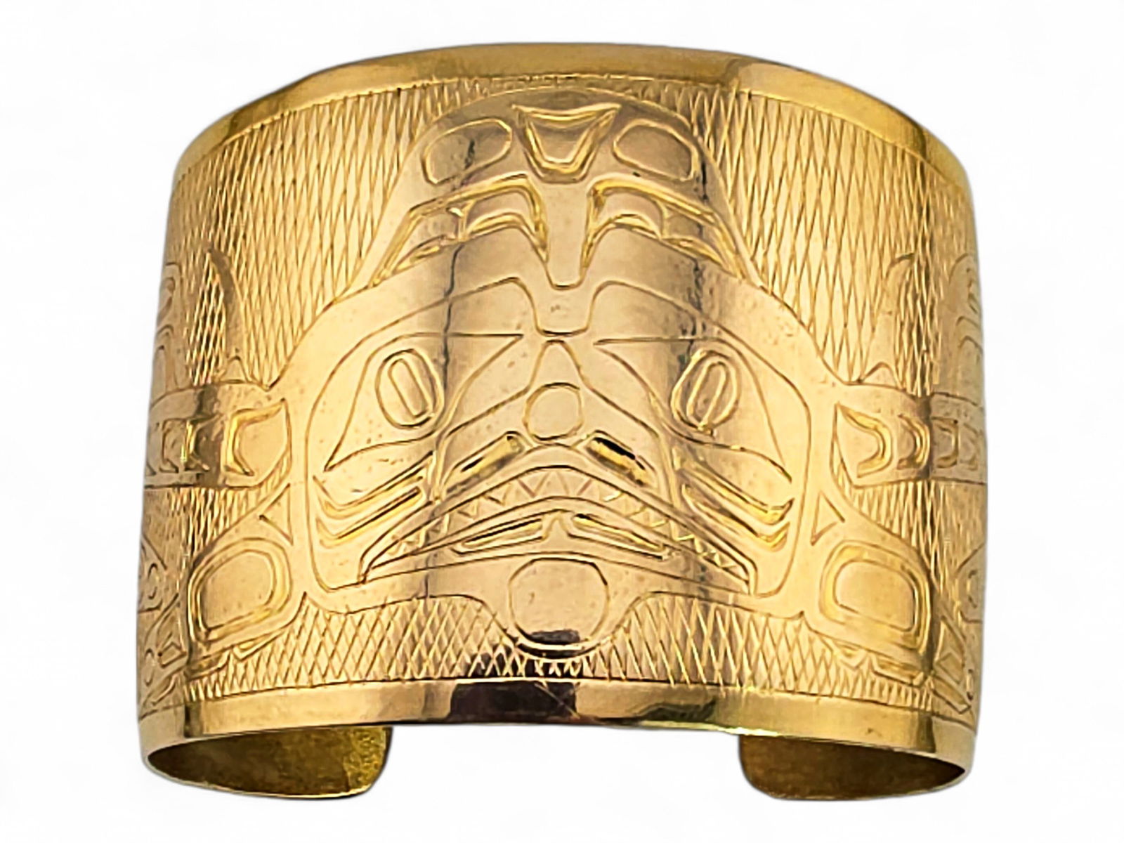 Massive Solid Gold Tlingit Cuff- Gene Chilton - 2
