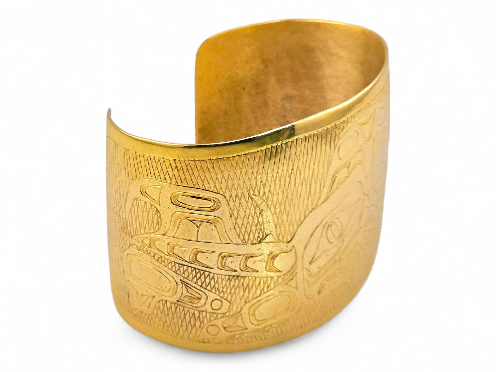 Massive Solid Gold Tlingit Cuff- Gene Chilton - 5